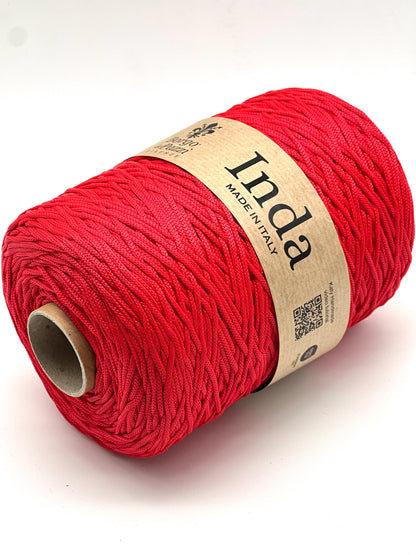 Structured, Water-Resistant Yarn, INDA by Borgo de Pazzi, Italy, Perfect for Crochet Bags, Baskets, Home Décor and Macramé, 500g/570m