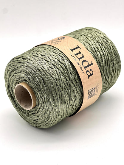 Structured, Water-Resistant Yarn, INDA by Borgo de Pazzi, Italy, Perfect for Crochet Bags, Baskets, Home Décor and Macramé, 500g/570m