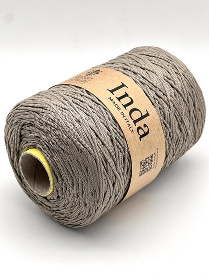 Structured, Water-Resistant Yarn, INDA by Borgo de Pazzi, Italy, Perfect for Crochet Bags, Baskets, Home Décor and Macramé, 500g/570m