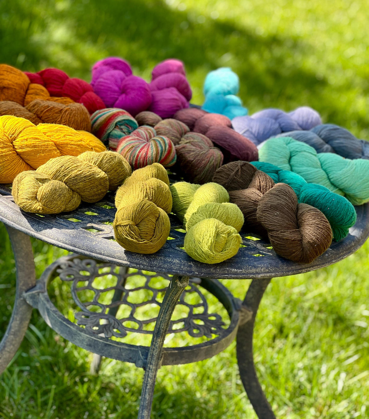 Dundaga hand dyed multicolored Latvian wool and merino fingering weight yarn from iDOKNiT
