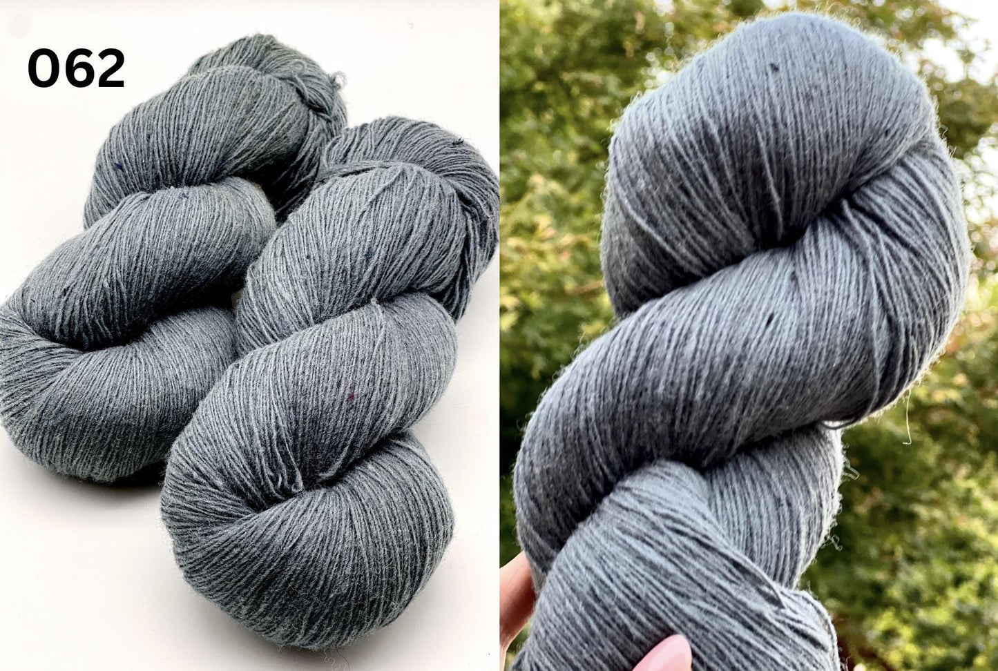 Exclusive iDOKNiT fingering weight heritage yarn, DUNDAGA 6.1 from Paces Vilnas Fabrika, Latvia. A traditional 6/1 single-ply blend of 70% Latvian wool and 30% Latvian merino, providing 460m per 100g. Curated by iDOKNiT in a spectrum of authentic blue and green Baltic shades (022, 023, 024, 054, 067, 069, 092) for rustic-refined knitwear with a soft, natural bloom.