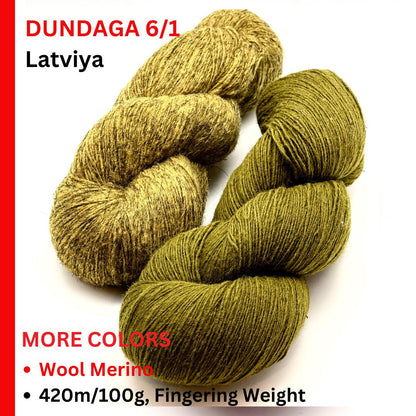 Dundaga hand dyed multicolored Latvian wool and merino fingering weight yarn from iDOKNiT
