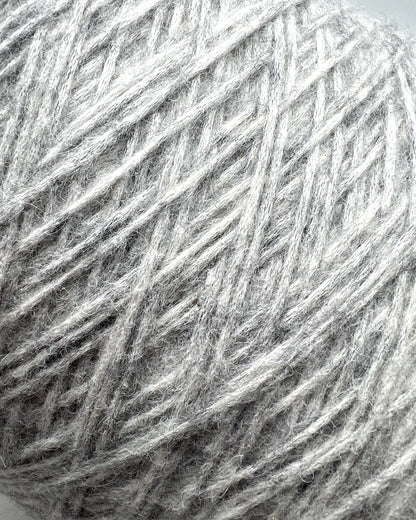 Close-up of gray yarn ball