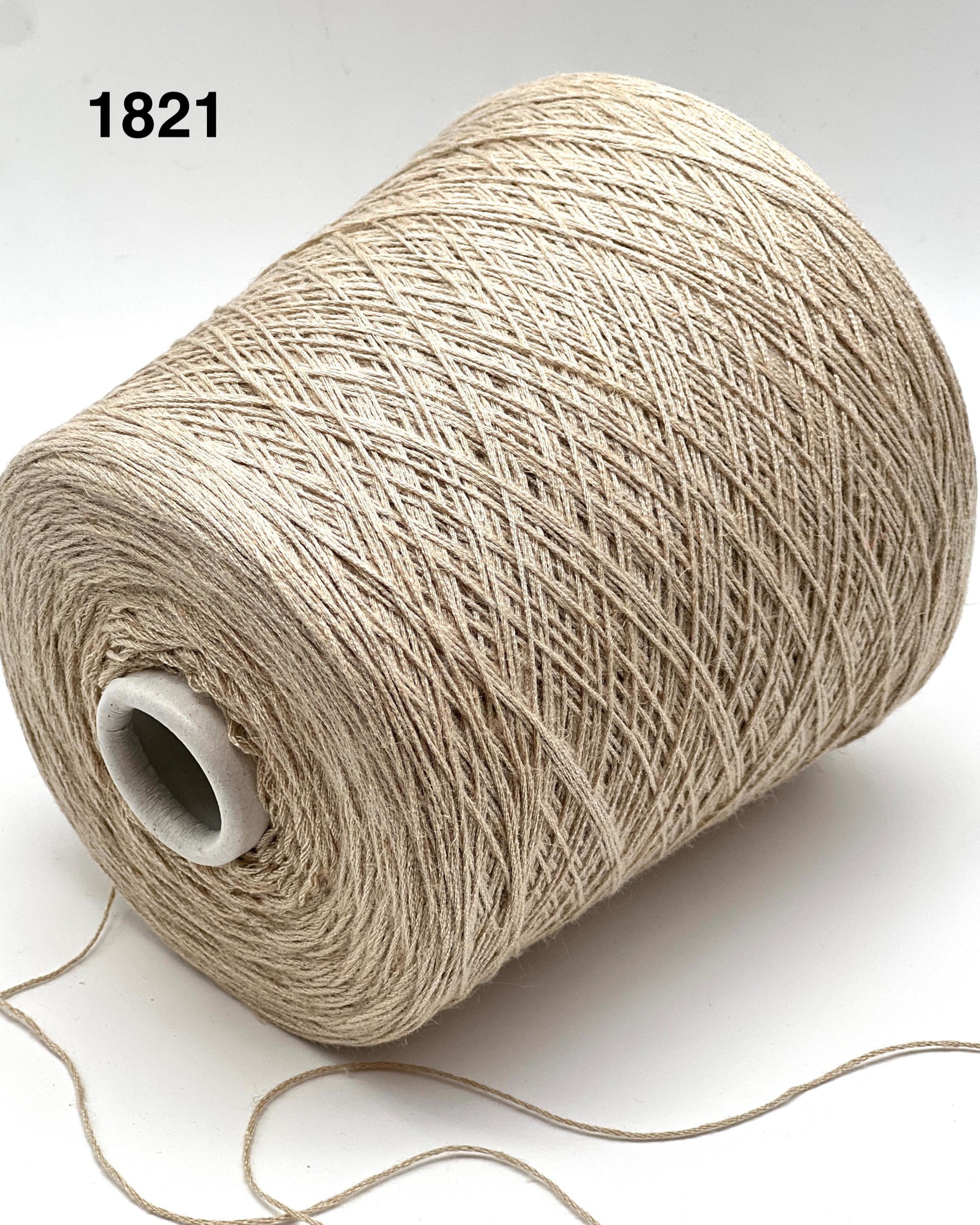 Spool of beige thread on a white background with '1821' text.