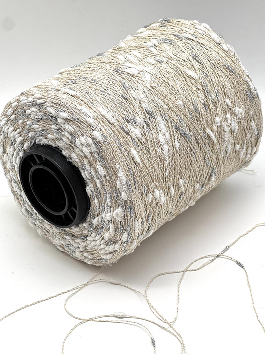Cotton FANTASY FLAME Lurex Tweed Yarn, SUNFLOWER, Luxury Collection by RiGo, Sold in Balls or on Cones, Lace Yarn, 650m/100g (710y)