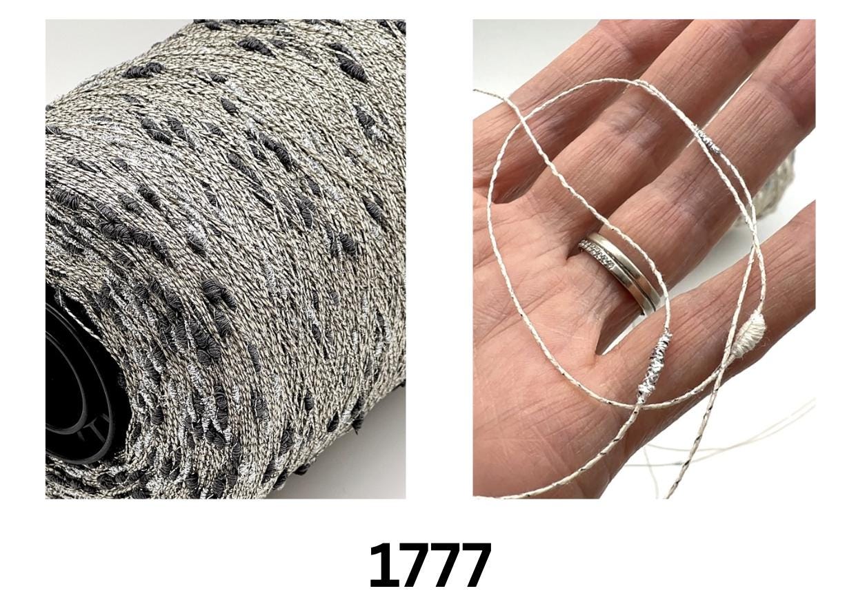 Cotton FANTASY FLAME Lurex Tweed Yarn, SUNFLOWER, Luxury Collection by RiGo, Sold in Balls or on Cones, Lace Yarn, 650m/100g (710y)