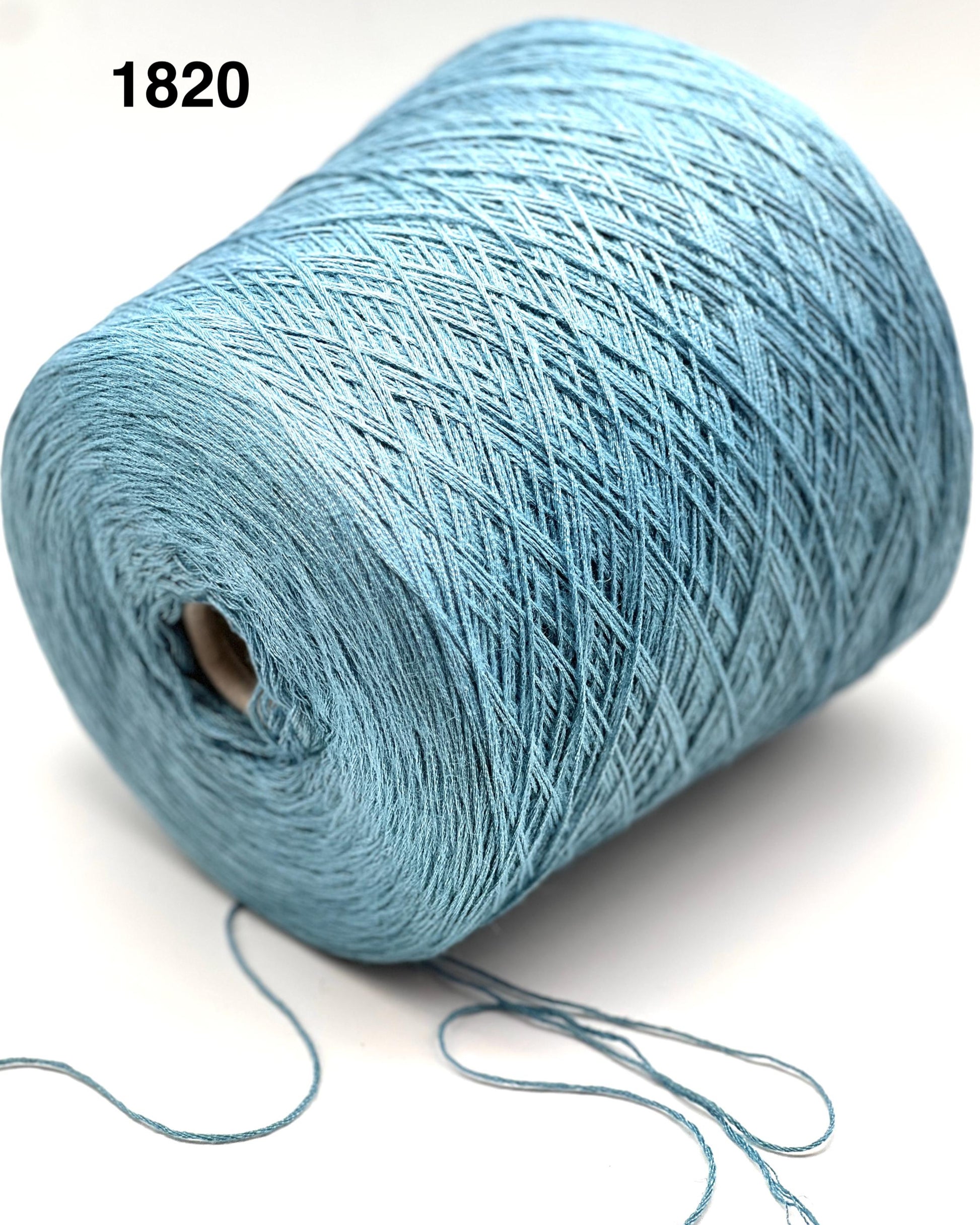 Blue yarn spool on a white background with number 1820.