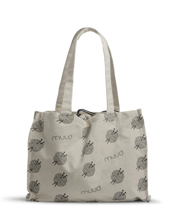 muud recycled cotton shopper tote bag canvas reusable project bag from iDOKNiT
