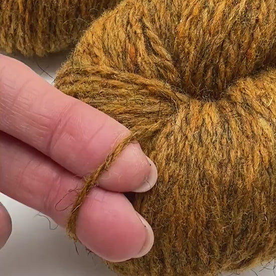 Exclusive iDOKNiT rare heritage yarn, 100% Romanov Sheep Wool 6.2 from Paces Vilnas Fabrika, Latvia. A professionally spun 6/2 two-ply DK weight that offers superior body and stability compared to single-ply versions while retaining 70% natural lanolin. Curated by iDOKNiT in natural grey and tweed-depth dyed shades for high-warmth, weather-resistant heritage sweaters and robust outdoor accessories.