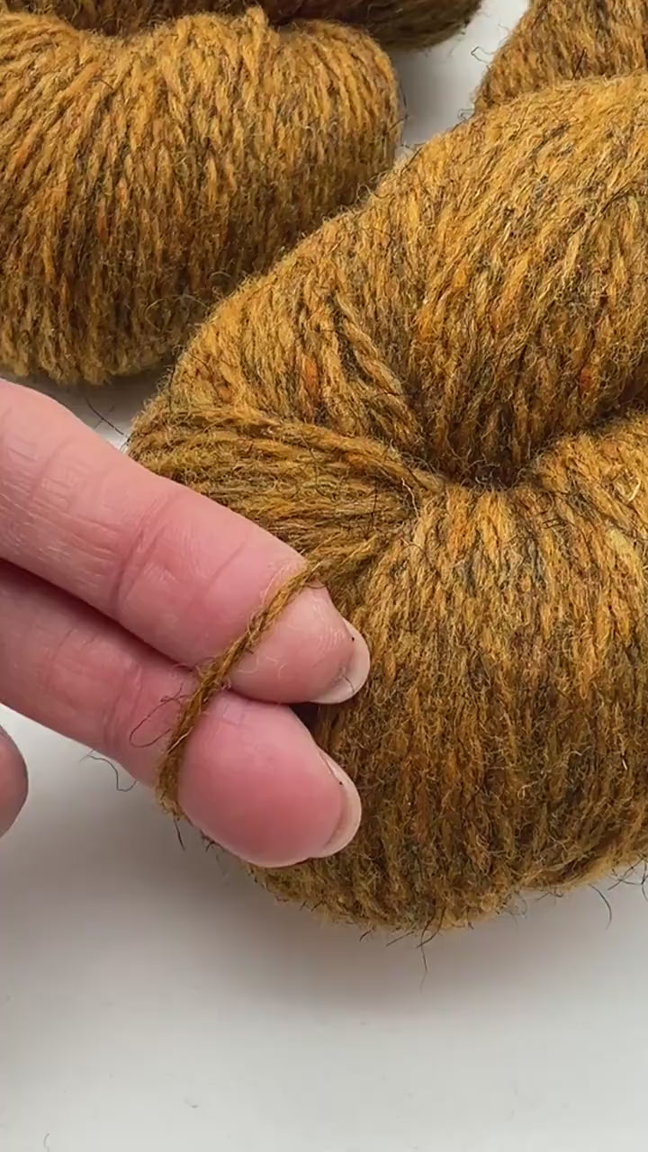 Exclusive iDOKNiT rare heritage yarn, 100% Romanov Sheep Wool 6.2 from Paces Vilnas Fabrika, Latvia. A professionally spun 6/2 two-ply DK weight that offers superior body and stability compared to single-ply versions while retaining 70% natural lanolin. Curated by iDOKNiT in natural grey and tweed-depth dyed shades for high-warmth, weather-resistant heritage sweaters and robust outdoor accessories.