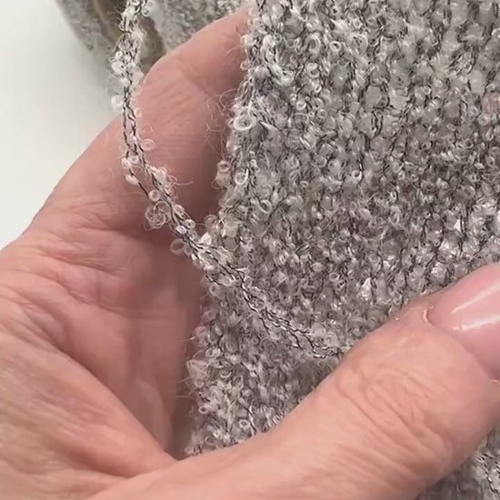 Elite iDOKNiT luxury micro-bouclé yarn, BABY15 by Polipeli Italy. 79% baby alpaca lace weight, Nm 14500. Authentic Italian-made fine airy loop yarn curated by iDOKNiT for professional knitting.