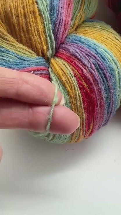 Dundaga 6.1 Latvian Lambswool Yarn, Available in Skeins or Cake, Fingering Weight Single Ply, 420m/100g (459y/3.52oz)