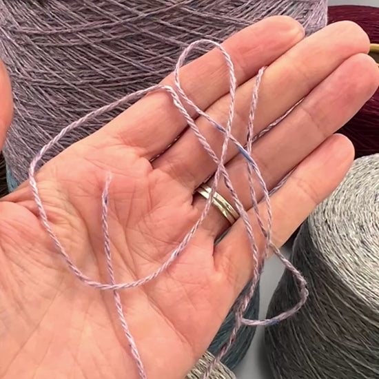 Filcom Alba Tweed Plus 50 percent Cashmere 35 percent Silk 15 percent Merino Italian lace weight tweed yarn from iDOKNiT