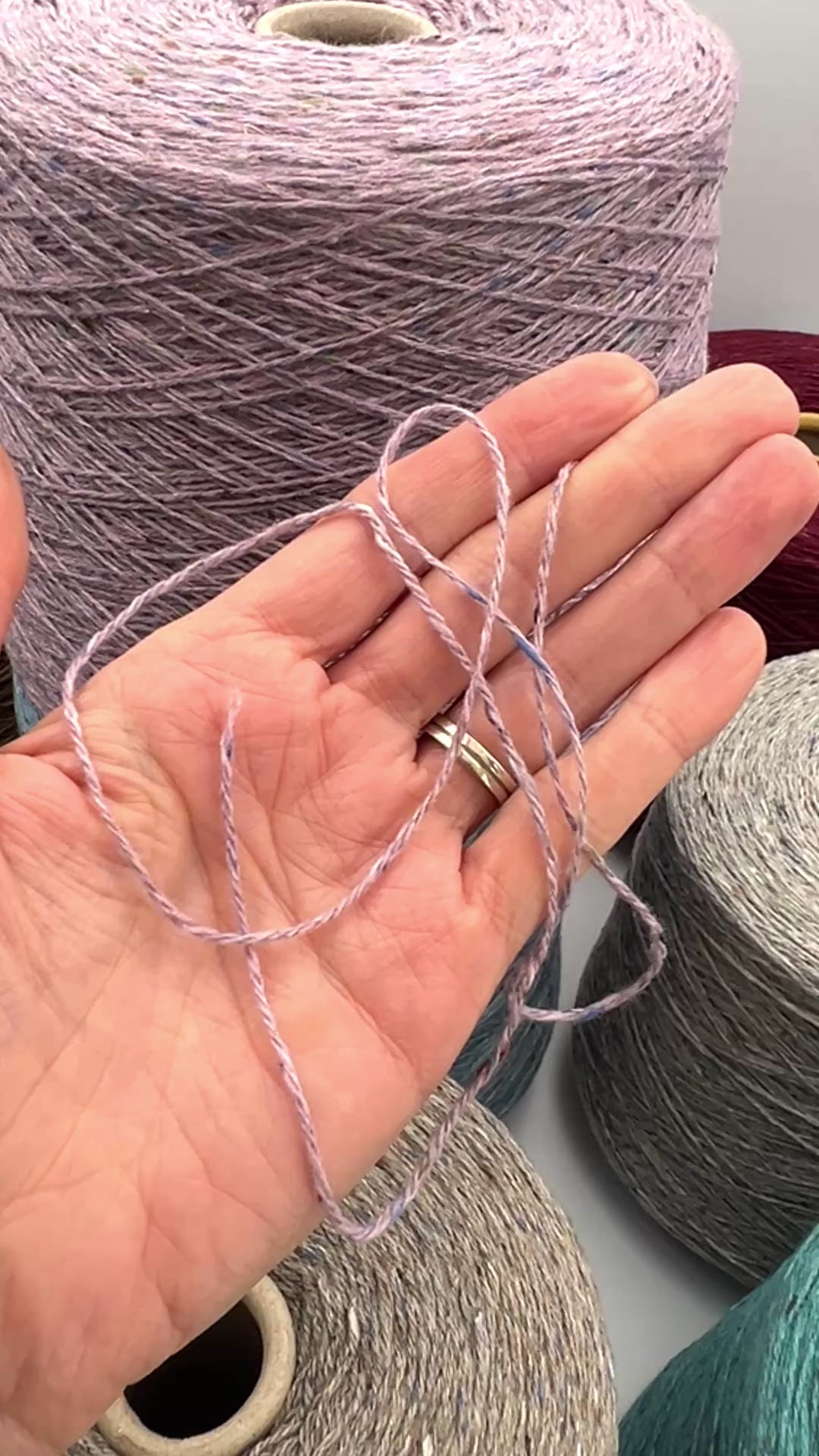 Filcom Alba Tweed Plus 50 percent Cashmere 35 percent Silk 15 percent Merino Italian lace weight tweed yarn from iDOKNiT