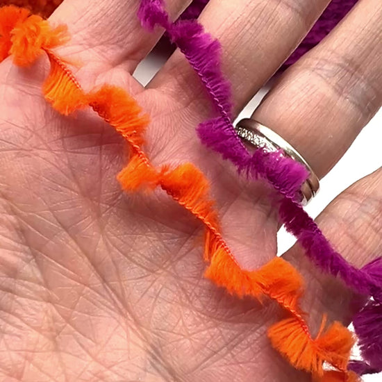 Italian VIMAR eyelash art yarn in cotton blend, textured fancy yarn