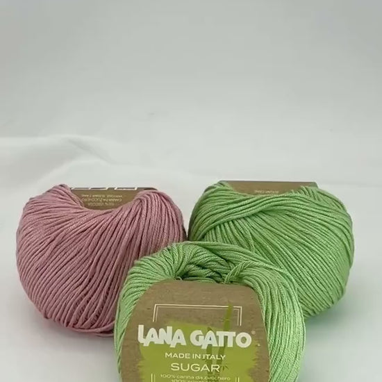 Luxury Lana Gatto SUGAR Italian sugar cane viscose yarn for breathable summer tops dresses shawls lightweight sweaters and elegant warm-weather knitwear