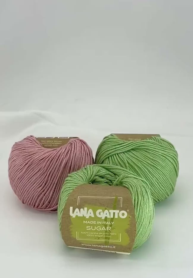 Luxury Lana Gatto SUGAR Italian sugar cane viscose yarn for breathable summer tops dresses shawls lightweight sweaters and elegant warm-weather knitwear