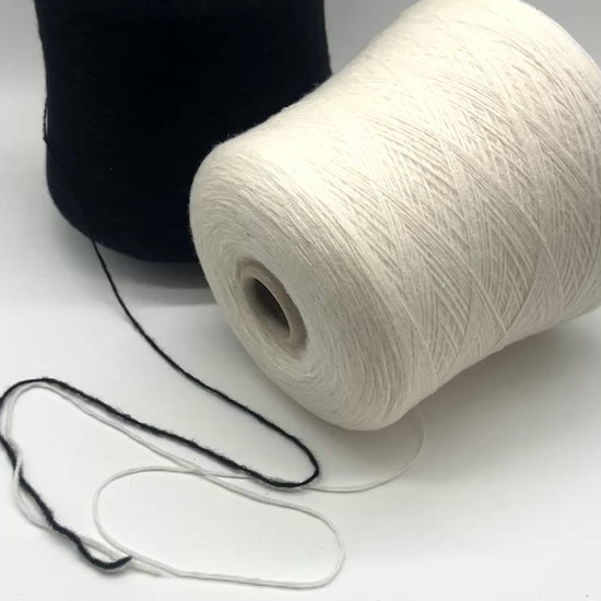 Exclusive iDOKNiT lace weight yarn, GLICINE by Filati Naturali Italy. 59% merino and 25% cashmere blend with a unique elastic chainette (chain-cable) structure, providing 650m per 100g. Authentic Italian-made luxury fiber curated by iDOKNiT for stretchy, resilient, and ultra-soft knitwear that maintains its shape beautifully.