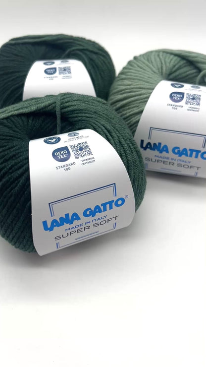 SUPER SOFT, Merino 100% GRADIENT COLORS COLLECTION, Premium Italian Yarn by Lana Gatto, DK Weight, 125m/50g (137y/1.76oz)
