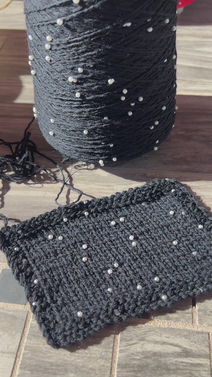 Beaded Perline Merino Wool Yarn, G&G FILATI BON-BON, Premium Italian Sport Weight Yarn, Cones ONLY, 320m/100g