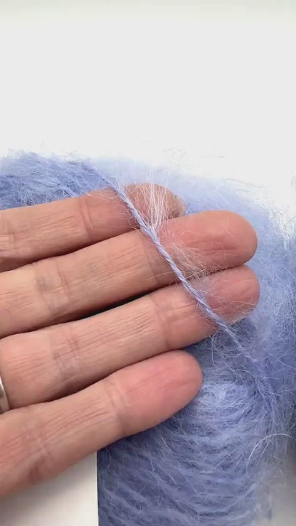 Mohair Merino Yarn, WOOL MOHAIR, Premium Italian Yarn by Lana Gatto, DK/Worsted Weight, 90m/50g (98yrds/3.52oz)