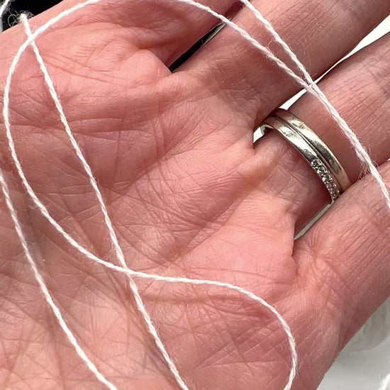 Elite iDOKNiT PRESTIGE 100% Cashmere lace weight yarn, 2-ply Nm 2/26 construction, premium Chinese fiber ordered by Italian luxury manufacturers and sourced from the Italian yarn stock market.