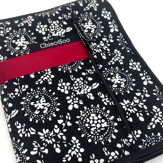 ChiaoGoo TWIST SS 4" Small interchangeable knitting needle set with surgical stainless steel lace tips and zippered fabric case for iDOKNiT.