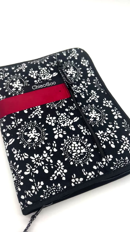 ChiaoGoo TWIST SS 4" Small interchangeable knitting needle set with surgical stainless steel lace tips and zippered fabric case for iDOKNiT.