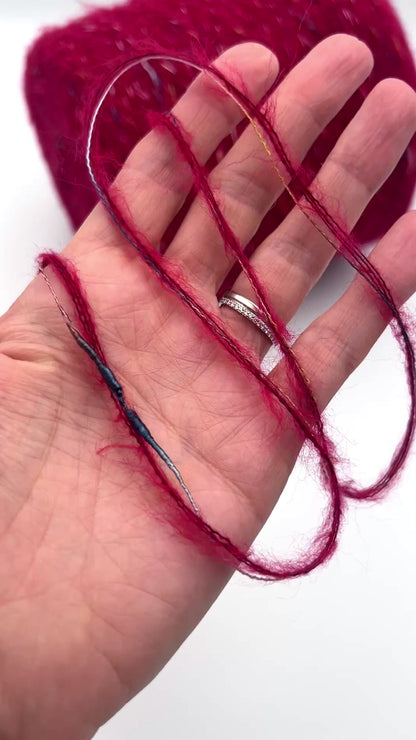 RiGo Taurus Italian baby alpaca boucle textured aran weight yarn in hand wound balls from iDOKNiT