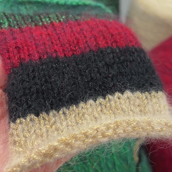 Igea SPARKLING luxury superkid mohair and wool blend Italian chainette yarn with integrated glitter sparkle for holiday knitting at iDOKNiT.