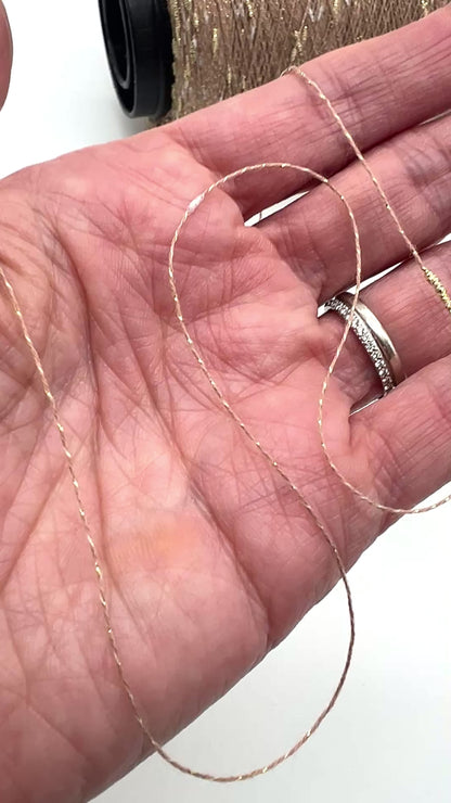 Cotton FANTASY FLAME Lurex Tweed Yarn, CRISTALLO, Luxury Collection by RiGo, Sold in Balls or on Cones, Lace Yarn, VARIABLE METRAGE/YARDAGE