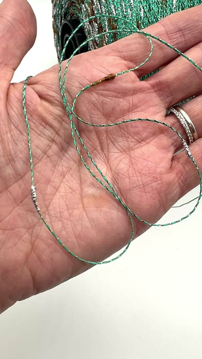 Cotton FANTASY FLAME Lurex Tweed Yarn, CRISTALLO, Luxury Collection by RiGo, Sold in Balls or on Cones, Lace Yarn, VARIABLE METRAGE/YARDAGE