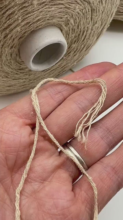 Exclusive iDOKNiT sport weight yarn, SETA TUSSAH by RiGo Italy. 100% pure Tussah silk with a Tit. 3000 count, providing 300m per 100g. Authentic Italian-made luxury fiber featuring a soft, slightly textured matte sheen, curated by iDOKNiT for elegant hand and machine knitting projects.