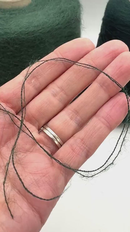 AURORA Mohair and Merino Yarn, Premium Italian Yarn in Matching Color Mix, Available on Cones or in Balls, Ideal for Lace Knitting, Weight Varies