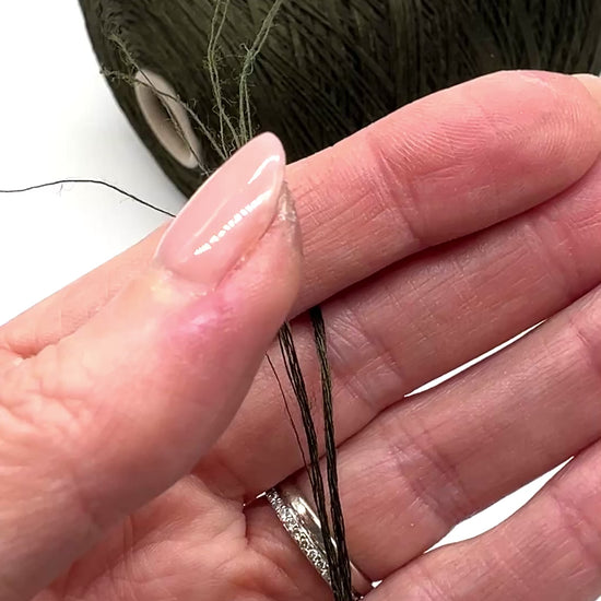 Elite iDOKNiT lace weight yarn, 100% Pure LINEN by STORAI Italy. High-quality plant fiber with a rustic texture and elegant sheen, 450-490m/100g. Authentic Italian-made summer yarn curated by iDOKNiT for breathable, durable garments that soften beautifully over time.