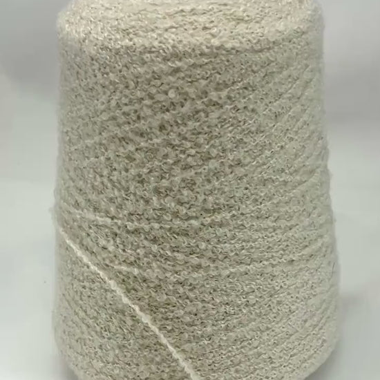 Zegna Baruffa 80 percent cashmere 20 percent silk boucle Italian textured yarn ball and cone from iDOKNiT