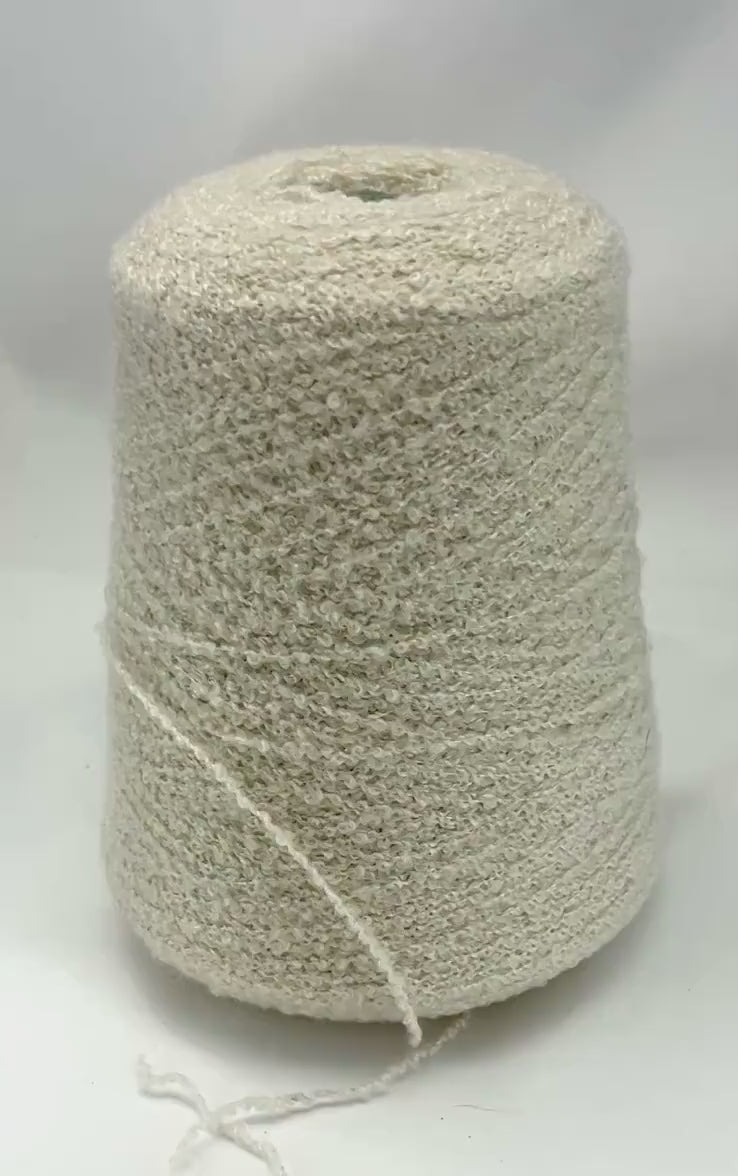Zegna Baruffa 80 percent cashmere 20 percent silk boucle Italian textured yarn ball and cone from iDOKNiT