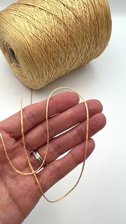 G&G Filati BAMBU-SILK luxury 60% bamboo 40% mulberry silk fingering weight summer yarn featuring an integrated, split-proof chainette cord structure with an elite boutique sheen for high-end knitwear.