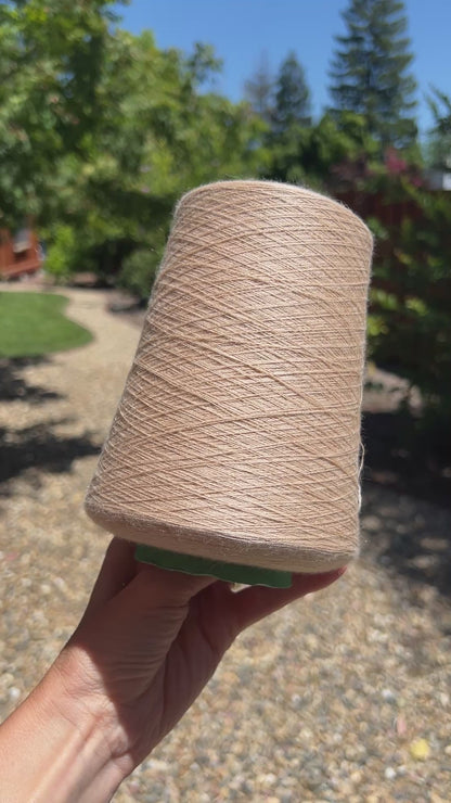 Rare vicuña silk yarn by Cariaggi on original luxury Italian cone
Cariaggi LAUREA 70 vicuña 30 silk couture lace yarn
Luxury Italian vicuña yarn close up showing ultra fine texture
Collector level vicuña silk yarn for weaving and couture knitting
Extremely rare Italian vicuña silk lace yarn on industrial cone
