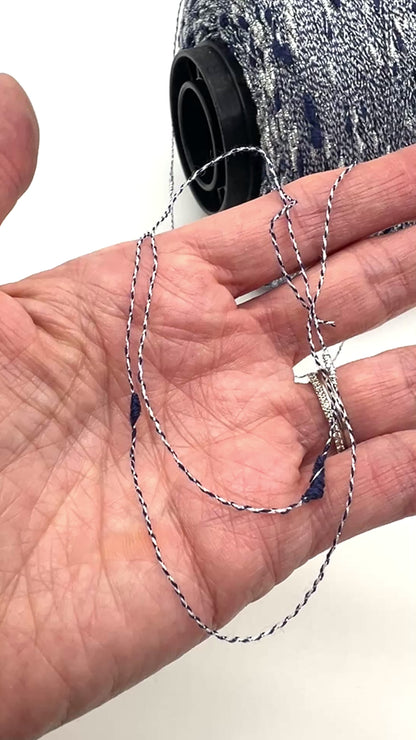 Cotton FANTASY FLAME Lurex Tweed Yarn, CRISTALLO, Luxury Collection by RiGo, Sold in Balls or on Cones, Lace Yarn, VARIABLE METRAGE/YARDAGE