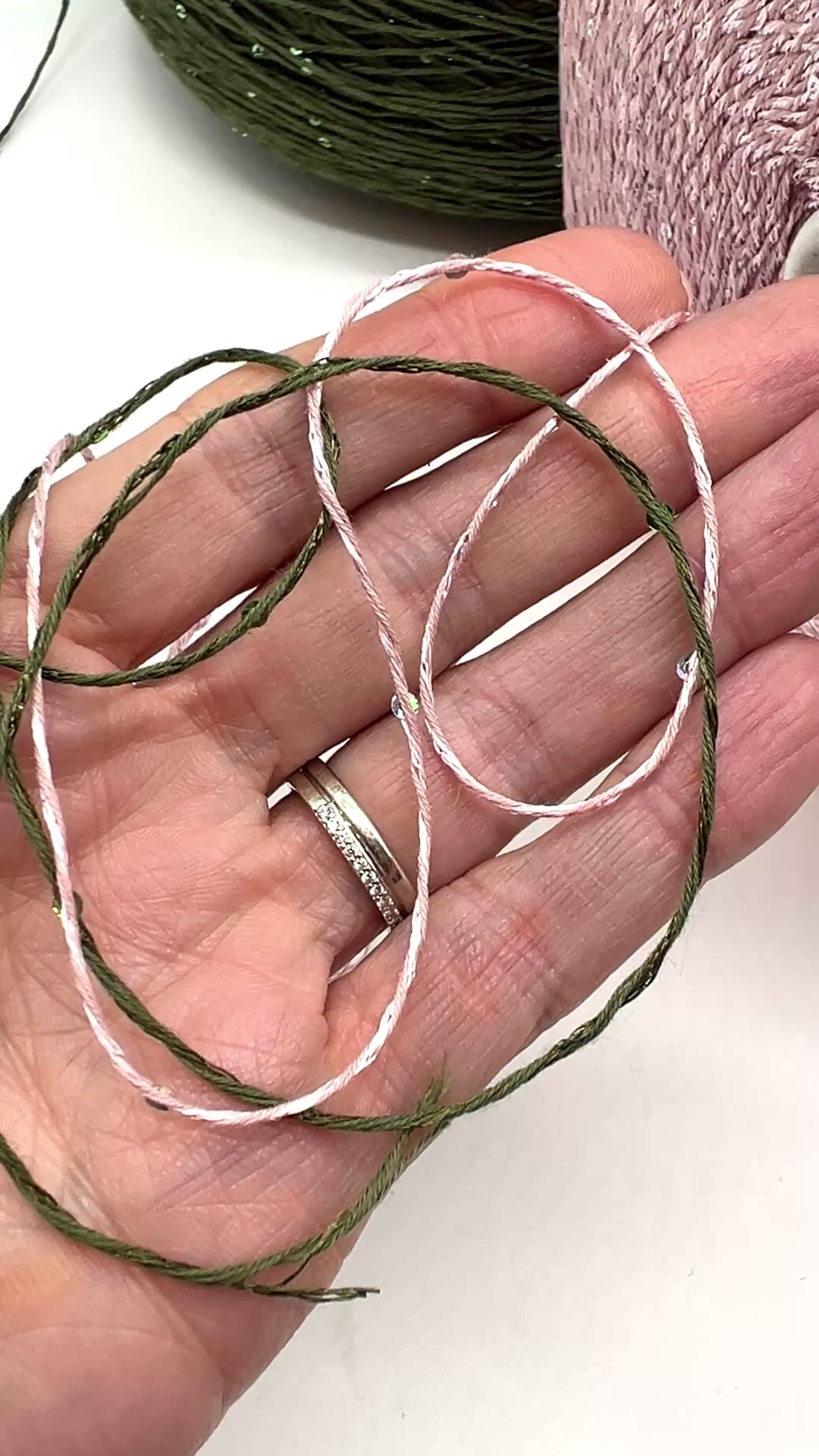 Professional grade RiGo STELLATO sport weight yarn from iDOKNiT, featuring a sophisticated 60% Italian cotton base with 2mm integrated paillettes. This authentic Italian-made yarn is curated by iDOKNiT to provide a refined shimmer and luxury finish for elegant, high-performance knitting projects.