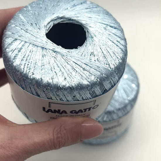 Lana Gatto Classic sequin yarn ball, 100% polyester, 25g - IDOKNIT Shop