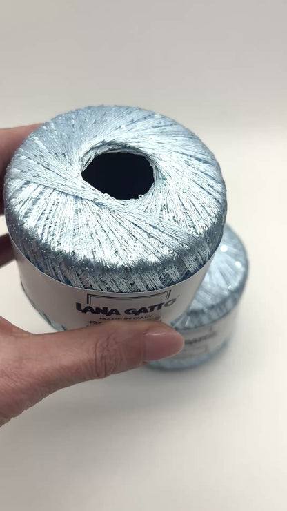 Lana Gatto Classic sequin yarn ball, 100% polyester, 25g - IDOKNIT Shop
