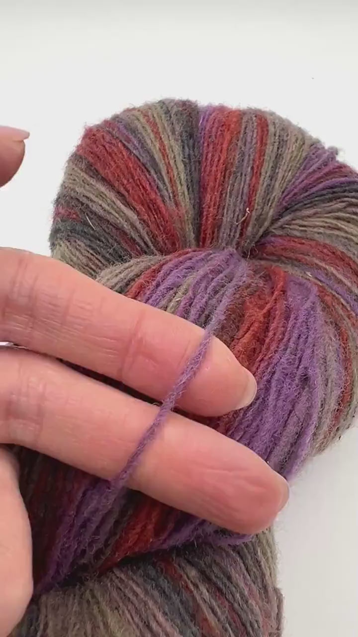 Dundaga hand dyed multicolored Latvian wool and merino fingering weight yarn from iDOKNiT