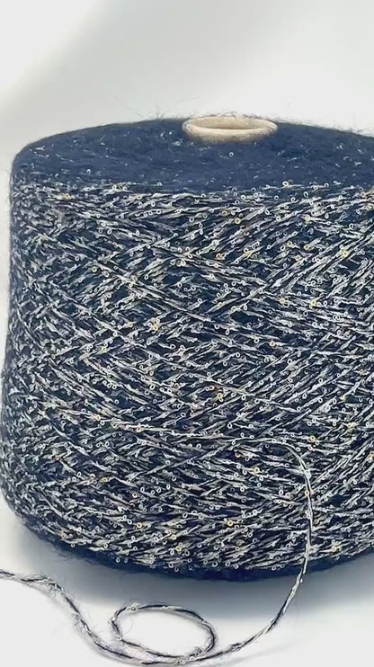PAILLETTES Alpaca Cucinelli-Style Yarn, LIKECHOPIN, Premium Italian Yarn by MILLEFILI, Available in Balls or on Cone, Sport Weight 320m/100g