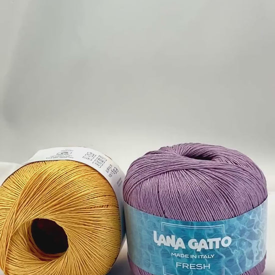 FRESH 100% Linen flax yarn by Lana Gatto, Italy – premium sport-weight summer yarn shown in a vibrant palette of colors. Ideal for breathable summer tops, elegant lightweight cardigans, and luxury knitting. Made in Tollegno, Italy. Available at iDOKNiT.com.