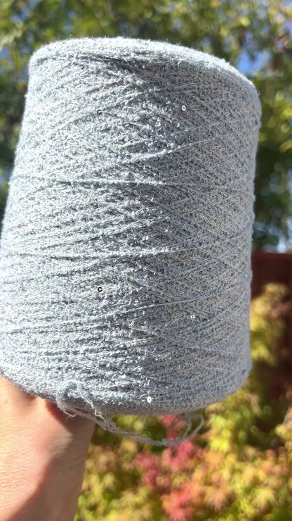 PAILLETTES Cotton BOUCLE Yarn, KIR, Premium Italian Yarn by Lanificio Dell'Olivo, Sold in Balls or on Cones, Lace Weight, 460m/100g (503y/3.52oz)