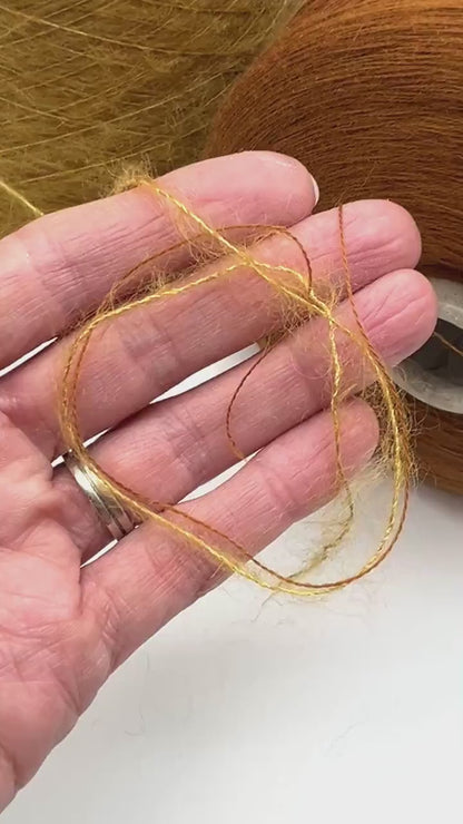 Silk Mohair and WISH Merino color-matched Italian yarns, iDOKNiT shop