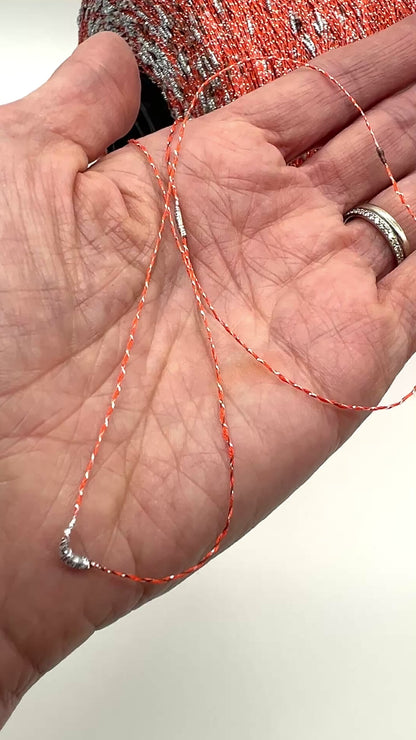 Cotton FANTASY FLAME Lurex Tweed Yarn, CRISTALLO, Luxury Collection by RiGo, Sold in Balls or on Cones, Lace Yarn, VARIABLE METRAGE/YARDAGE