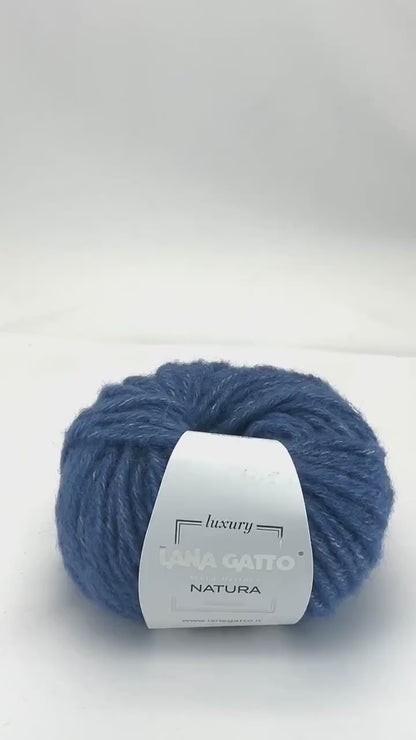 Alpaca 25 Merino 40 Cotton 35 Yarn, NATURA, Luxury Italian Yarn by Lana Gatto, Chunky Weight, 50g/50m (55yrd/1.76oz)